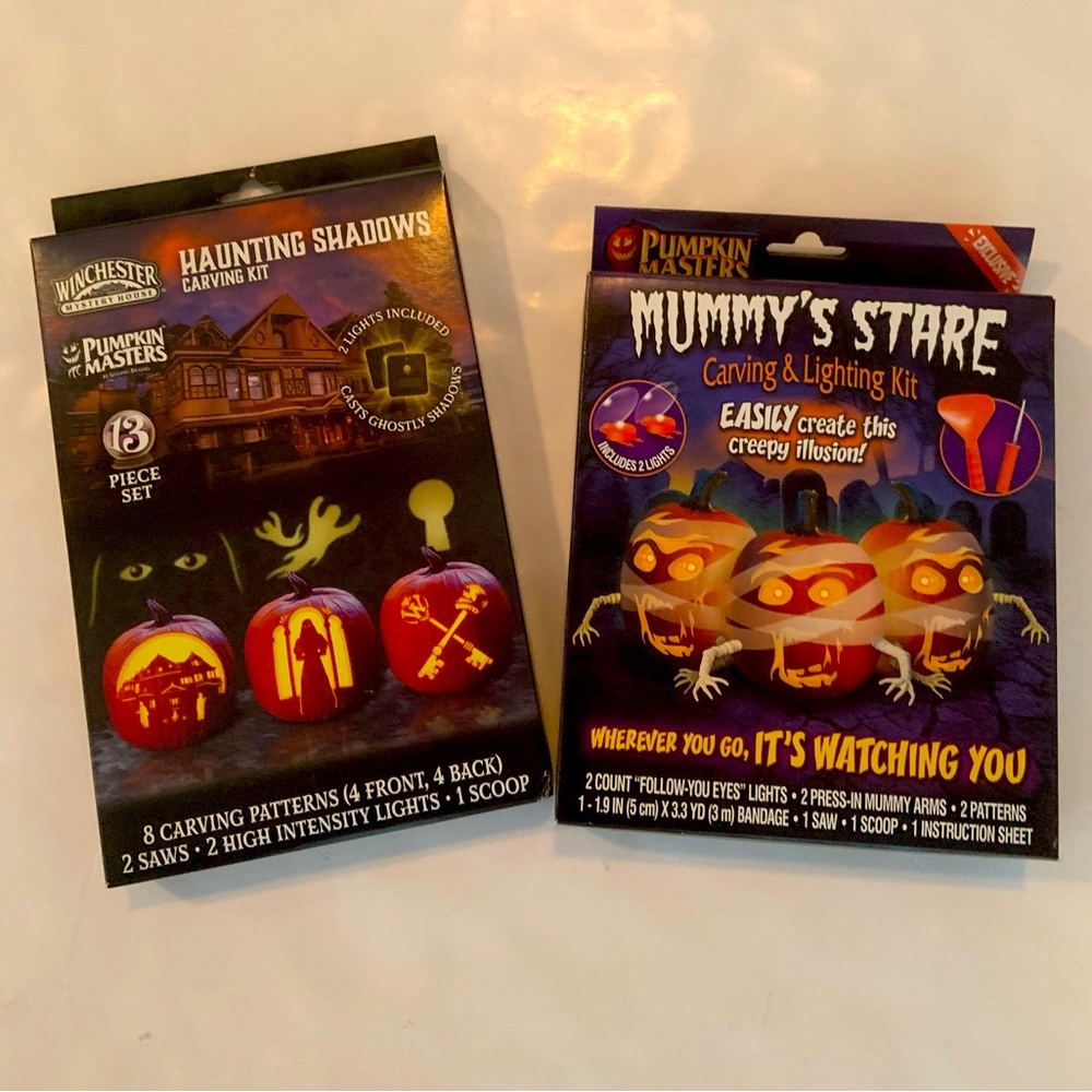 Halloween Carving and Lighting Kit Set Of 2 NWT
